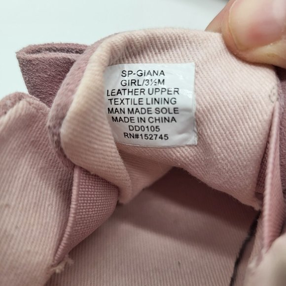 Sole Play Giana SZ 3.5 Infant Baby Girl Booties Shoes Pink Leather Bow - Picture 9 of 11